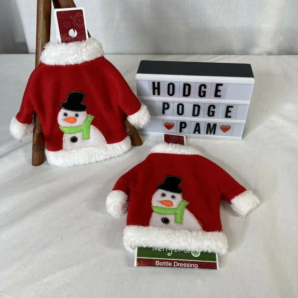 Unbranded snowman wine
